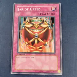 Yu-Gi-Oh! Jar of Greed SD3-EN029 1st Ed. Light/Moderately Played *FREE SHIPPING* - Image 1