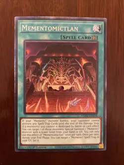 Mementomictlan Spell Card Yu-Gi-Oh Collector Rare Card First Edition NM - Image 1