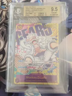 One Piece Monkey D Luffy OP05-119 SEC Alt Art Parallel ENGLISH Card BGS 9.5 - Image 2