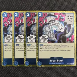 4X Boeuf Burst | OP12-060 NM | Rare | One Piece TCG Playset - Image 1