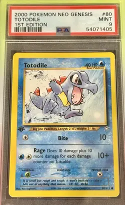 Pokemon TCG Neo Genesis 1st Edition Totodile Card 80/111 Regular - Image 1