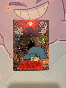 Rocket Pokiebubies Pokemon Fanart Card R Laxie (Snorlax) - Image 1