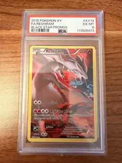 Pokemon TCG Reshiram Black Star Promos Holo Card PSA 6 - Image 1