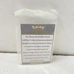 1999 Burger King Pokemon Jigglypuff 23K Gold-Plated Trading Card With Pokeball - Image 3