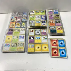 Unsorted Pokemon TCG Common, Uncommon and Rare Trading Cards (9 Card Sheets) - Image 1