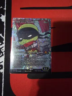 Dark Leo & Shredder (Showcase) (Fracture Foil) Teenage Mutant Ninja Turtles Foil - Image 1