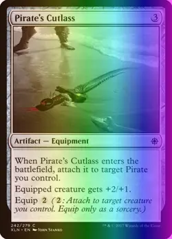 MTG Magic the Gathering Pirate's Cutlass (242/317) Ixalan LP FOIL - Image 1