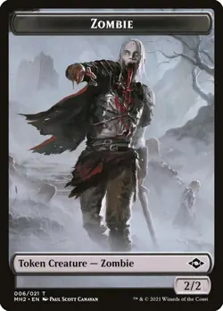 MTG Magic the Gathering Token - Zombie (6/765) Modern Horizons 2 LP - Image 1