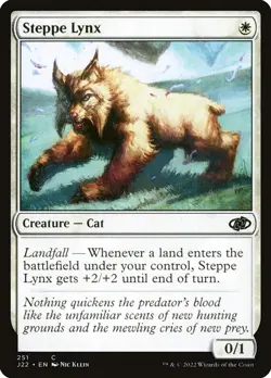 MTG Magic the Gathering Steppe Lynx (251/835) Jumpstart 2022 NM - Image 1