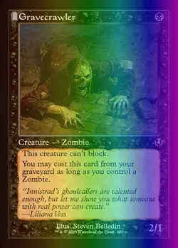 MTG Magic the Gathering Gravecrawler (380/612) Innistrad Remastered LP FOIL - Image 1