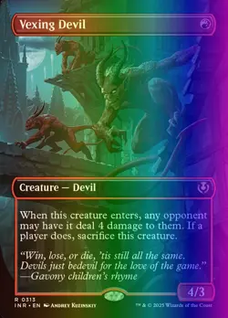 MTG Magic the Gathering Vexing Devil (313/612) Innistrad Remastered NM FOIL - Image 1