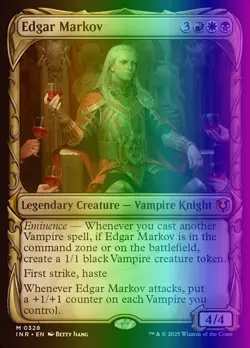 MTG Magic the Gathering Edgar Markov (328/612) Innistrad Remastered LP FOIL - Image 1