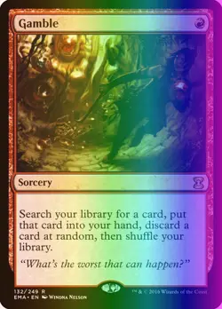 MTG Magic the Gathering Gamble (132/265) Eternal Masters LP FOIL - Image 1