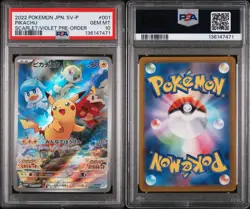 2022 POKEMON JAPANESE SV PROMO SCARLET & VIOLET PRE-ORDER #001 PIKACHU PSA 10 - Image 3