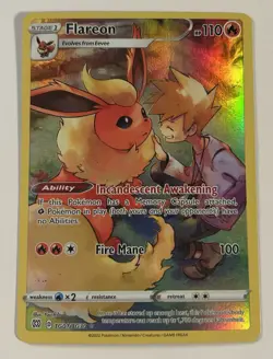 Pokemon TCG Flareon TG01/TG30 Brilliant Stars Trainer Gallery Holo Ultra Rare LP - Image 2
