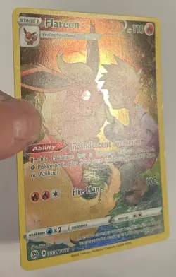 Pokemon TCG Flareon TG01/TG30 Brilliant Stars Trainer Gallery Holo Ultra Rare LP - Image 3