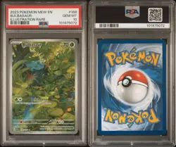 Pokemon Bulbasaur 166/165 Scarlet & Violet 151 Illustration Rare PSA 10 2023 - Image 3