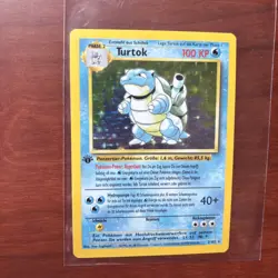 Turtok (German Blastoise) first edition Pokemon TCG Base Set - Image 1