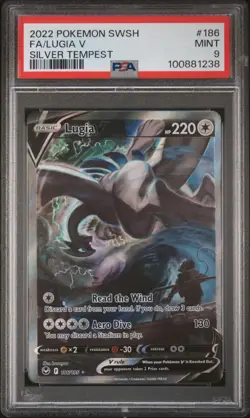2022 Pokemon Sword & Shield Silver Tempest Lugia V Fa Silver Tempest PSA 9 #186 - Image 1