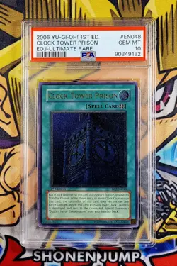 Yu-Gi-Oh! CLOCK TOWER PRISON 1st Ed EOJ-EN048 PSA 10 Ultimate Rare GEM MINT - Image 1