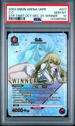 2024 Union Arena - C.C. (Code Geass) Winner STR TMNT Foil (PSA 10 GEM MINT) - Image 1