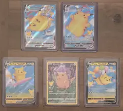 Pokemon Celebrations 25th Anniversary - 5 Holo Set Pikachu Cards Lot - NM - Image 1