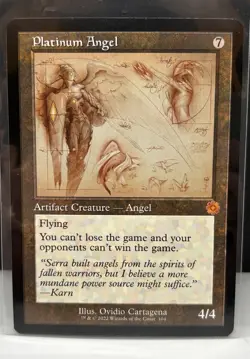 MTG Card - Platinum Angel - The Brother's War - NM - Retro Frame - Magic #104 - Image 1
