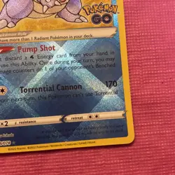 Pokemon Radiant Blastoise 018/078 Pokemon GO Radiant Rare Holo 150 HP Card - Image 4