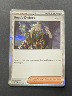 Boss's Orders 172/193 Holo PAL Paldea Evolved Pokemon Card - Very LP TCG - Image 1