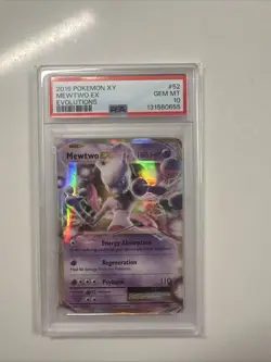 Pokemon XY Evolutions Mewtwo EX 52/108 Ultra Rare Holo Foil PSA 10 GEM MINT - Image 1