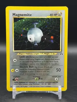 Magnemite 7/75 Holo Rare Neo Discovery Pokemon English WOTC LP+ - Image 1