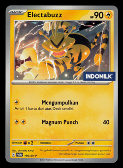 LP - Pokemon Indonesia Electabuzz 196/SV-P Indomilk Kids Promo - Image 1