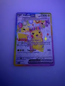 2024 Pokemon SSP EN - Sv08:Surging Sparks Ultra Rare Pikachu EX 219/191 - Image 1