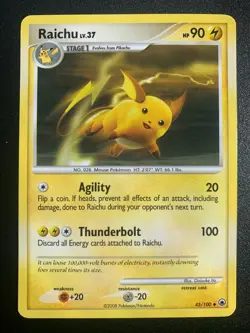 Raichu Majestic Dawn 45/100 Regular Uncommon Pokemon Trading Card - Image 1