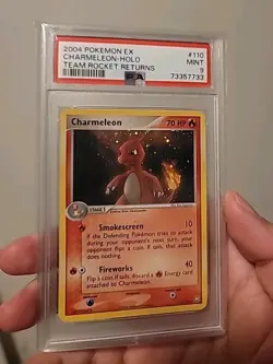 POKEMON 2004 CHARMELEON-HOLO EX TEAM ROCKET RETURNS #110 PSA 9 - Image 2