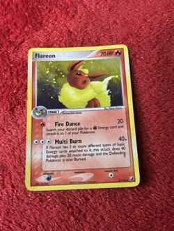 Flareon 5/115 Unseen Forces Holo Pokemon Card Played - Image 1