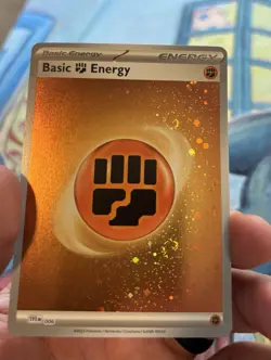 Pokemon TCG 151 Cosmos Holographic Fighting Energy X 3 Whole HD Swirl - Image 1