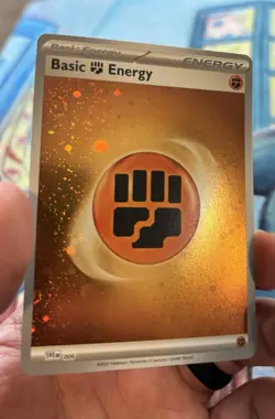 Pokemon TCG 151 Cosmos Holographic Fighting Energy X 3 Whole HD Swirl - Image 3