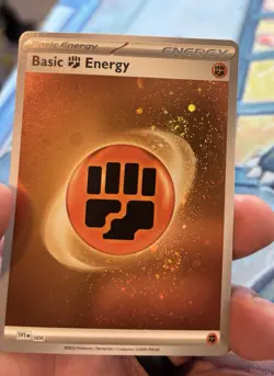 Pokemon TCG 151 Cosmos Holographic Fighting Energy X 3 Whole HD Swirl - Image 5