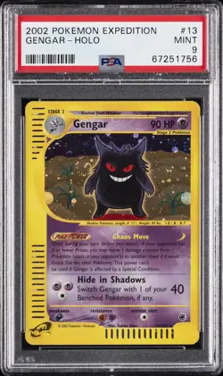 2002 POKEMON EXPEDITION #13 GENGAR-HOLO PSA 9 - Image 1