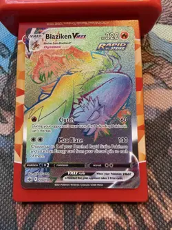 Pokemon Blaziken VMAX Secret Rare Full Art Rapid Strike Holo 200/198 320 HP - Image 1