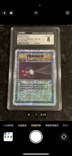 Energy Retrieval Reverse Holo – 2002 Pokemon Legendary Collection - CGC 8 - Image 1