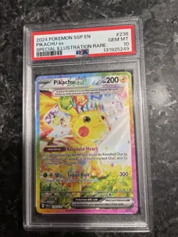 Pokemon Pikachu ex 238/191 Surging Sparks Holo Special Illustration Rare PSA 10 - Image 1