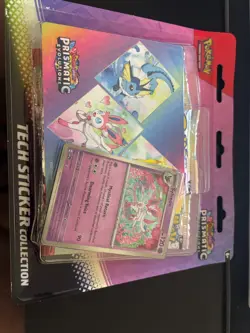Pokemon Prismatic Evolutions Tech Sticker Collection Lot of 3 Different Blisters - Image 2
