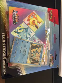 Pokemon Prismatic Evolutions Tech Sticker Collection Lot of 3 Different Blisters - Image 3