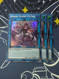 3x Donner, Dagger Fur Hire (DABL-EN049) - Super Rare (NM) - Yugioh Playset - Image 1