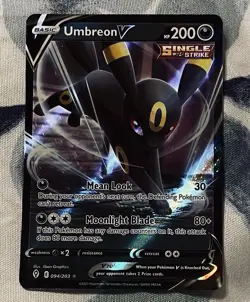Umbreon V 094/203 SWSH07: Evolving Skies Pokemon TCG Ultra Rare Holo Card NM - Image 1