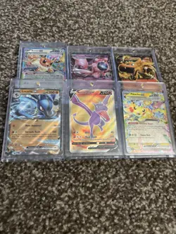 Pokemon TCG 100 Card Lot GX EX V Holo Featuring Eevee Lucario Mewtwo Charizard - Image 1