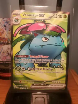 Pokemon TCG Venusaur EX Scarlet & Violet Holo Ultra Rare Card 182/165 - Image 1