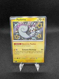 Pokemon Pachirisu TCG Card Paldean Fates Shiny Holo Secret Rare 138/091 - Image 1